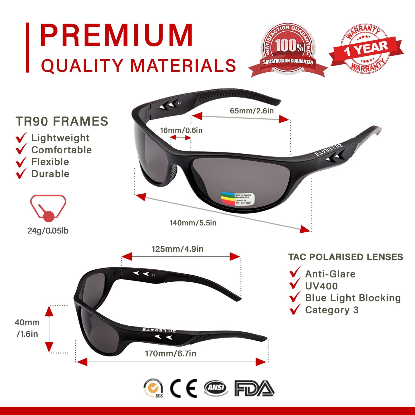 TR90 Polarised Sunglasses