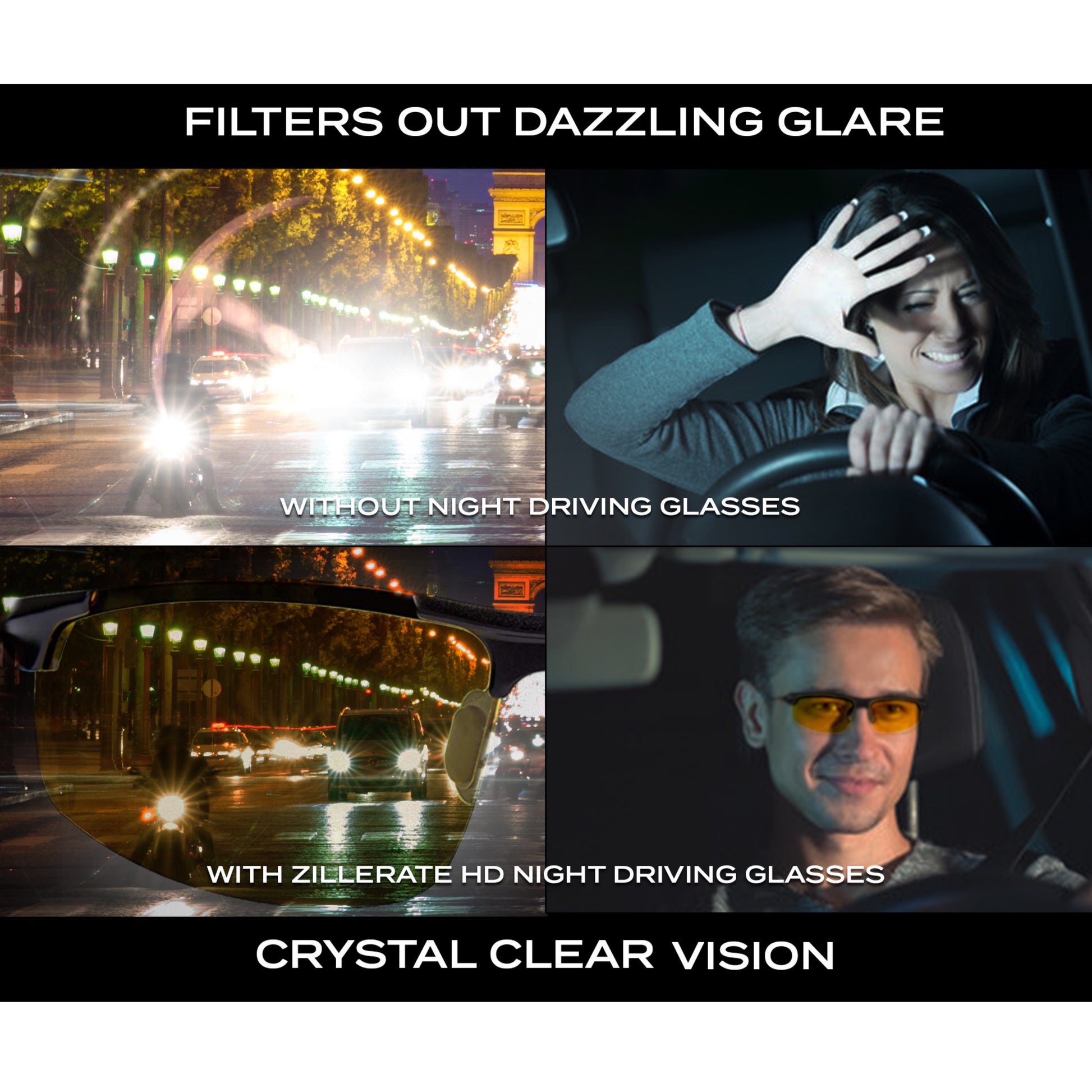 Polarized Lens Polarized Sunglasses Non Glare Glasses For Night