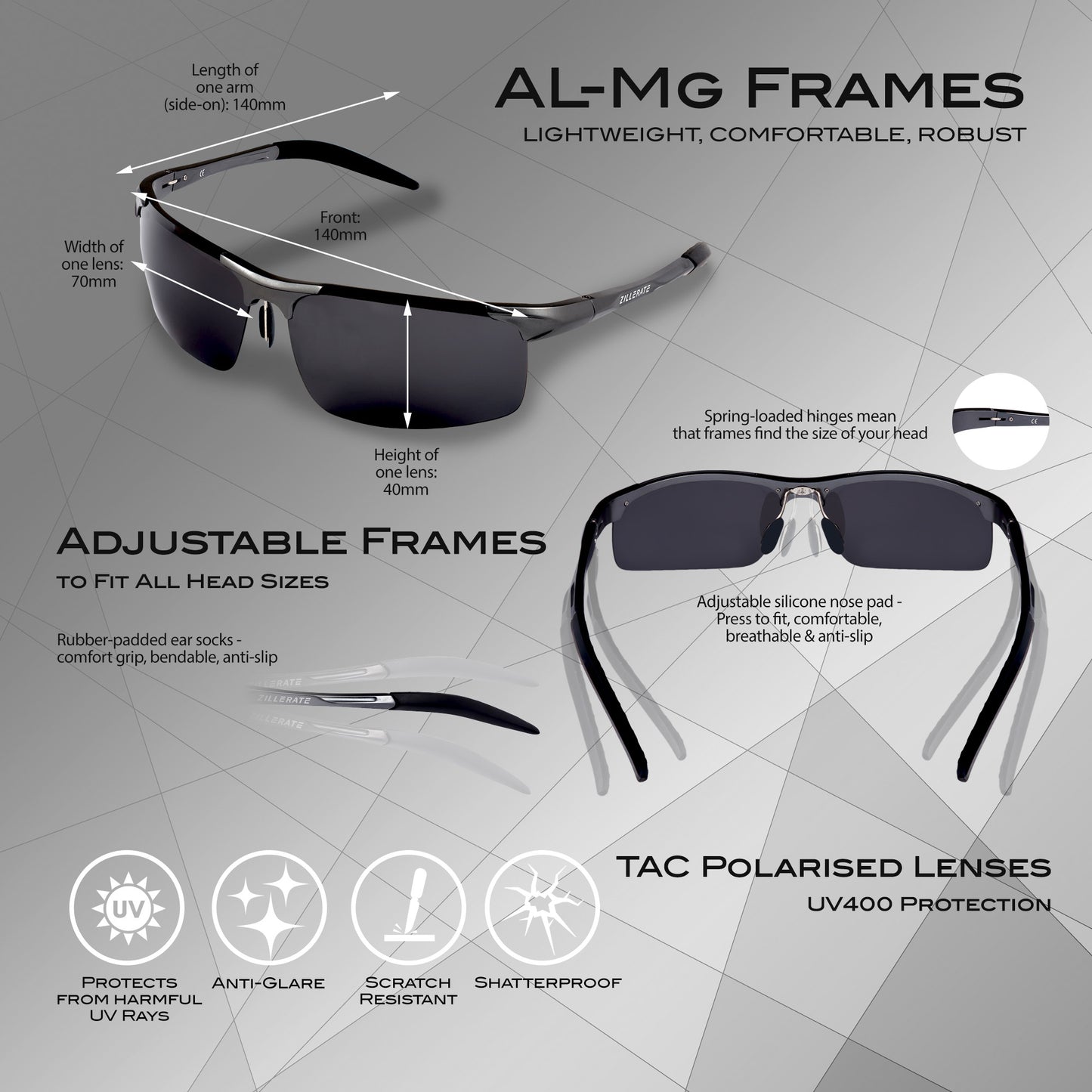 ALMG Mode-Sonnenbrille. Ein zeitloser Klassiker!