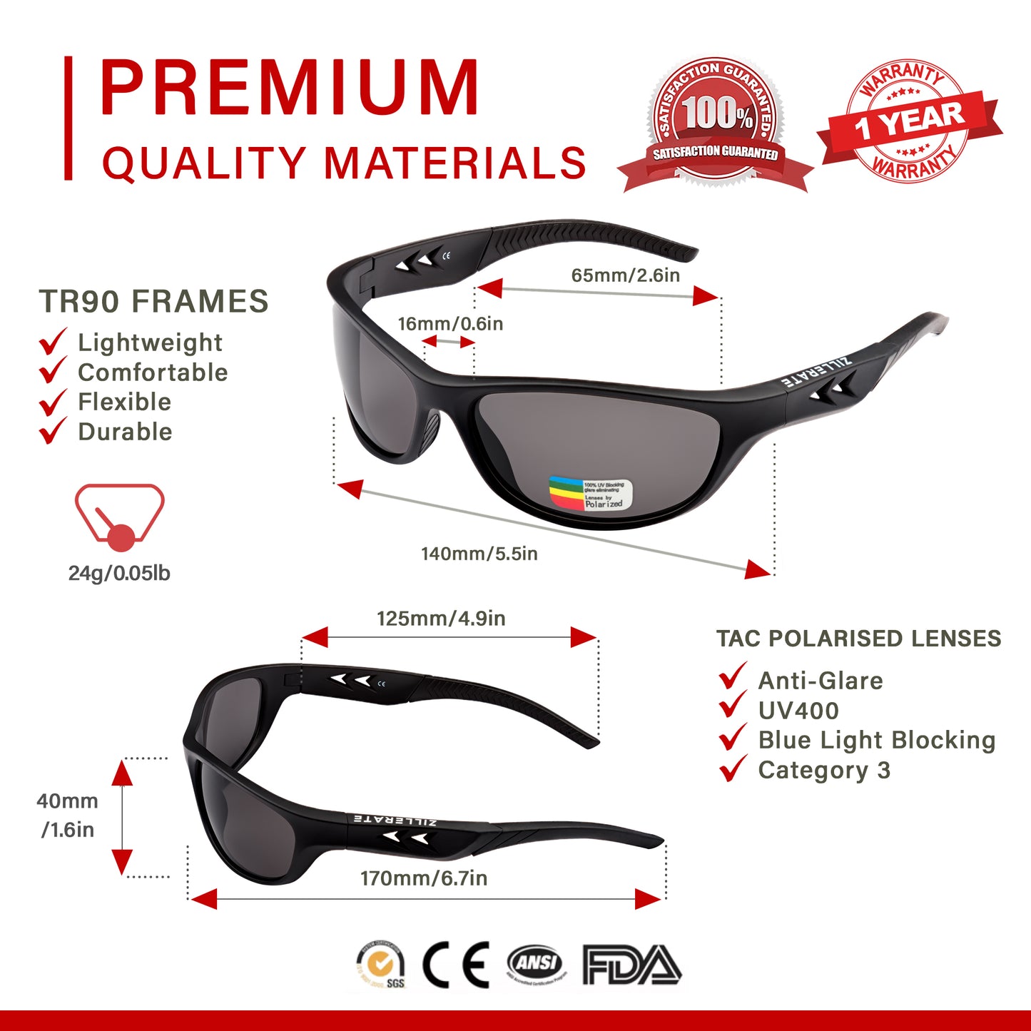 TR90 Sportsonnenbrille - Bestseller bei Amazon!
